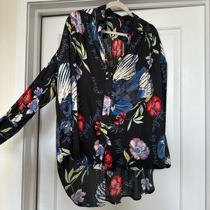 Silk Free People Button-Down